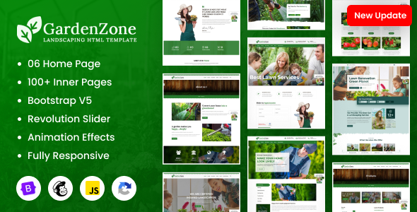 GardenZone | Agriculture, Gardening & Landscaping Responsive HTML Template