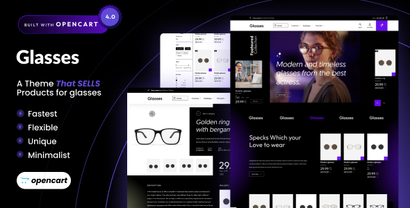 Glasses - Opencart 4 Eyeglasses Store Template