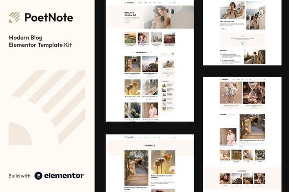 Introducing PoetNote: A Captivating Modern Blog Template for Elementor Pro