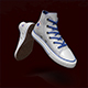 Shose Converse Color White Blue - 3DOcean Item for Sale