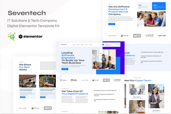 Seventech - IT Solutions & Tech Company Digital Elementor Template Kit