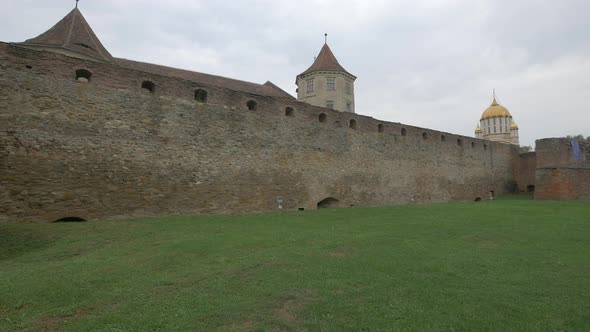 Castle walls at Fagaras fortress