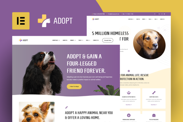 Adopt - Adoption Service & Charity Elementor Template Kit