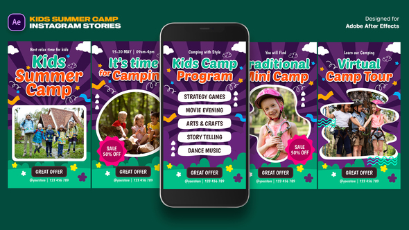 Kids Summer Camp Instagram Stories