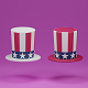 Cartoon Uncle Sam Top Hat 3d model - 3DOcean Item for Sale