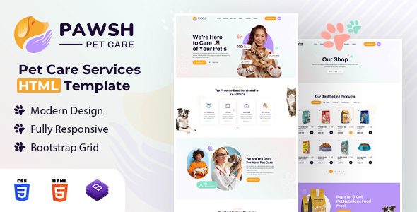 Pawsh | Pet Care HTML Template