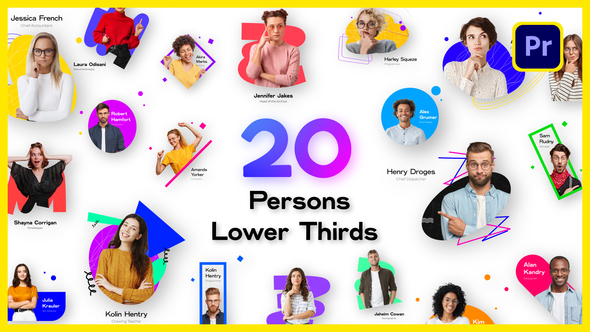 20 Person Introduction Lower Thirds | Premiere Pro