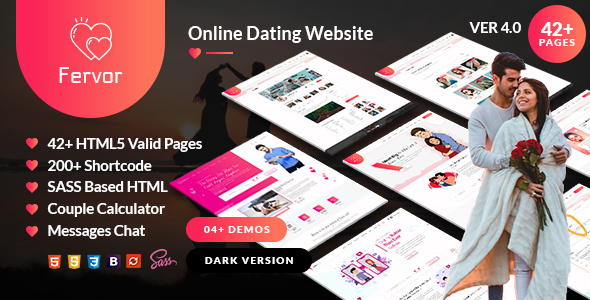 Fervor Love, Dating and Community HTML Template