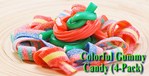 Colorful Gummy Candy Rotating (4-Pack)