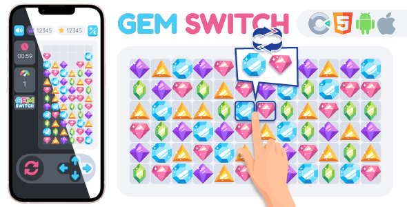 GemSwitch - HTML5 Game, Construct 3
