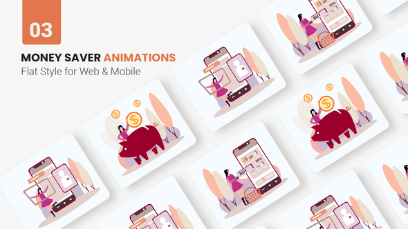 Money Saver Animations - Flat Concept