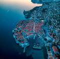 Panoramic night view of the picturesque town of Dubrovnik - PhotoDune Item for Sale