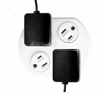 Extension cord with plug