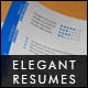 Elegant Resumes - 5 Colors - GraphicRiver Item for Sale