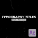 Kinetic Typography Titles | After Effects Project - VideoHive Item for Sale