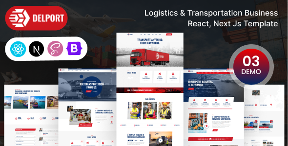 Delport - Logistics & Transportation Business React, NextJs Template