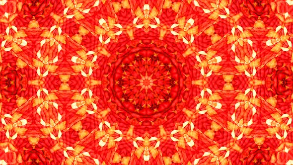 Bright abstract light governing full color, kaleidoscope,red background