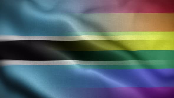 LGBT Botswana Flag Loop Background 4K