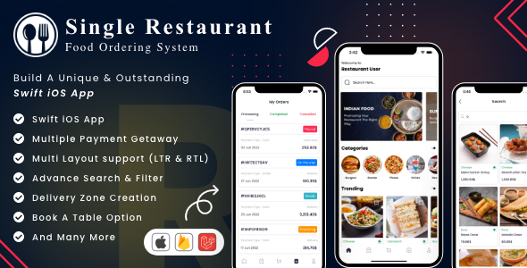 Single Restaurant - iOS User & Delivery Boy Apps With Laravel Admin Panel
