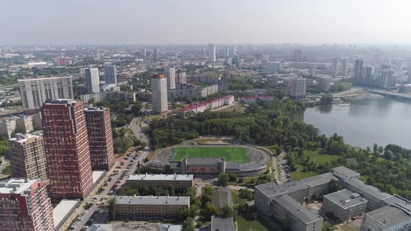 Stadium next to University in the city 03