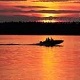 Fishing Boat on Lake