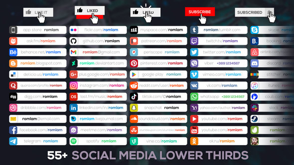 Social Media Lower Thirds