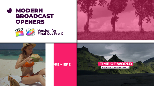 Modern Broadcast Openers for FCPX alt