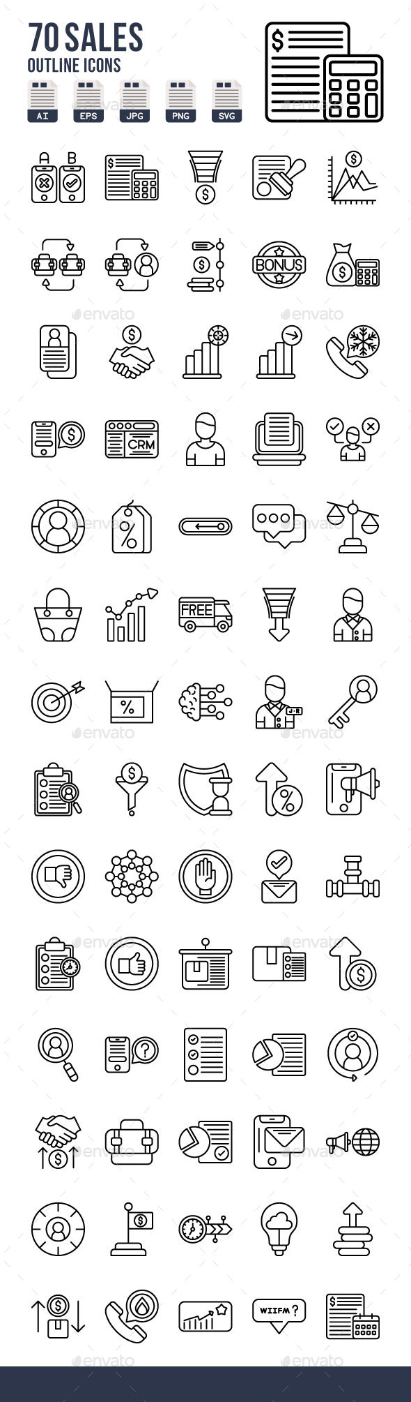 Sales Outline Icons