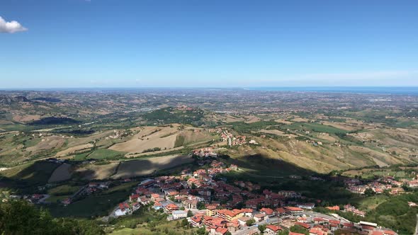 Fantastic View From the Castle of the State of San Marino