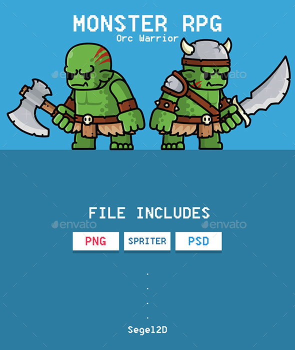 Orc Warrior Game Sprites