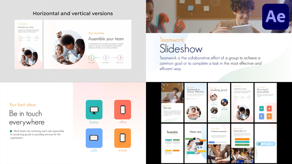Teamwork Slideshow for After Effects