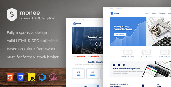 Monee – Forex and Stock Broker HTML Template
