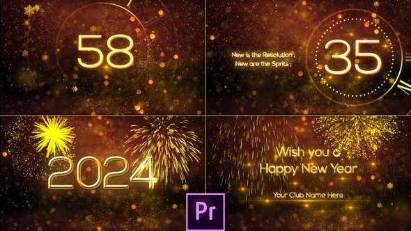 New Year Countdown 2024 - Premiere Pro