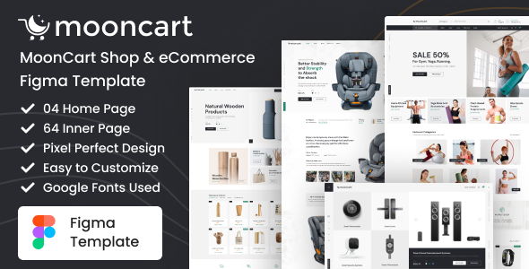 MoonCart - Modern & Multipurpose eCommerce Figma Template