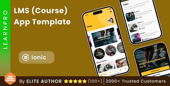 Ionic LMS App Template - Course App Template Ionic - Udemy Clone Ionic