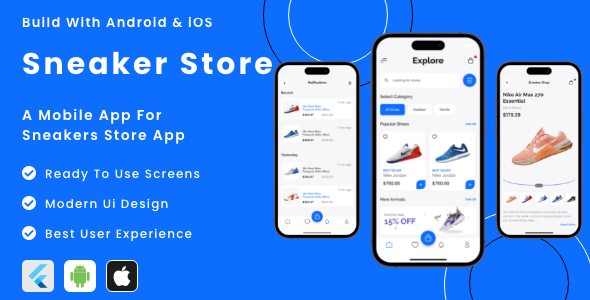 Sneaker Store app - Flutter Mobile App Template