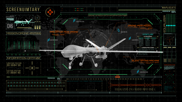 HUD700 Screen Military DRONE