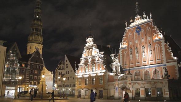 Old Riga At Night