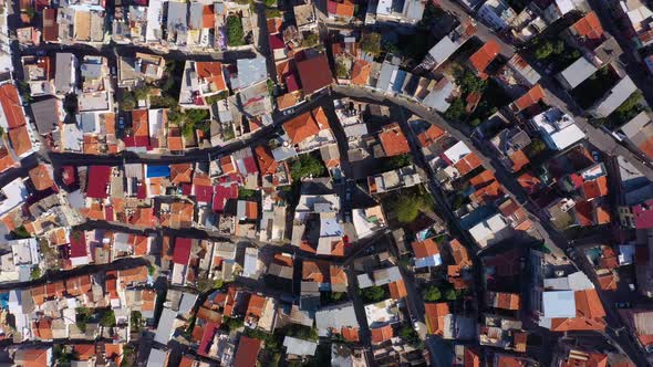 Cityscape of European Town Aerial View