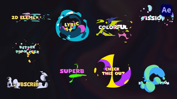 Colorful Lyric titles [After Effects] alt