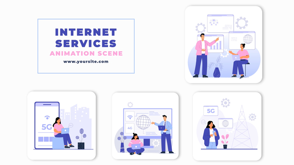 Internet Services Animation Scene