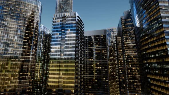 City Skyscrapers at Night alt