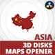 Disks Maps Opener - Asia for DaVinci Resolve - VideoHive Item for Sale