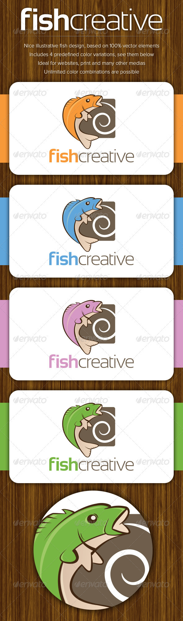 FishCreative - Illustrative Fish Logo Template