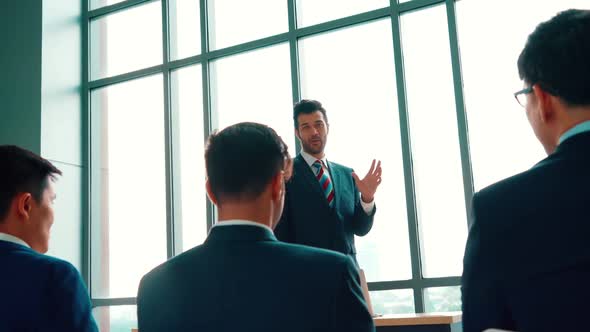 Group of Business People Meeting in a Seminar Conference