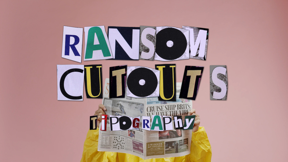 Ransom Cutouts Typeface alt