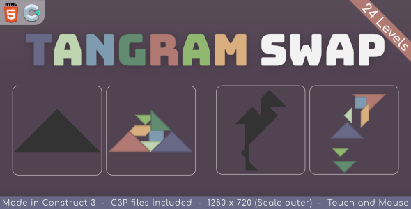 Tangram Swap - HTML5 Puzzle game