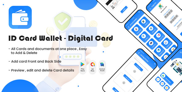ID Card Wallet - Digital Card Saver - Digital ID Card Holder - ID Card Mobile Wallet - Documents