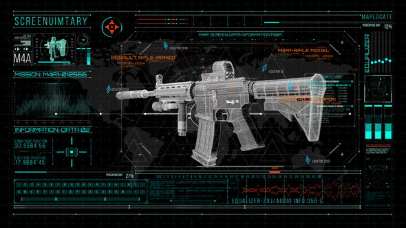 HUD700 Screen Military Gun