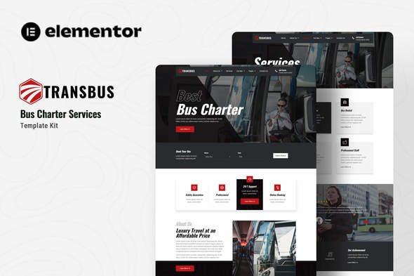 Transbus - Bus Charter Service Elementor Template Kit